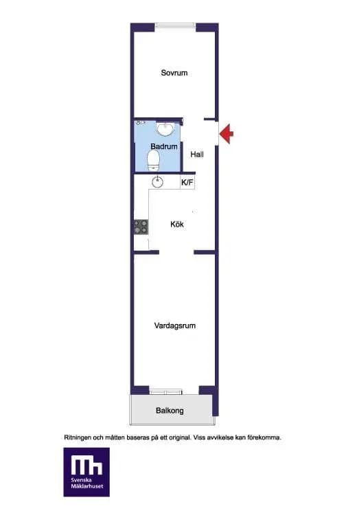 Planritning för Tulegatan 6A