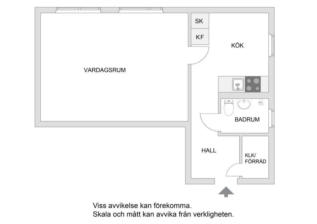 Floor plan for Köpenhamnsgatan 14, 5 Tr
