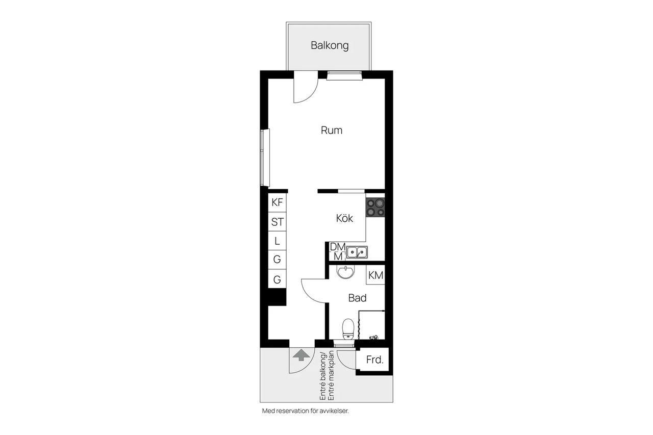Floor plan for Heklagatan 55A