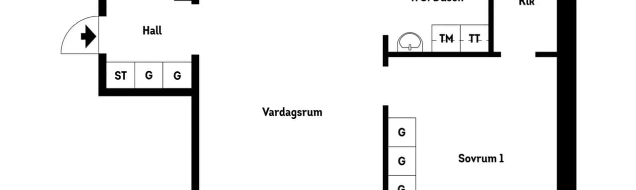 Floor plan for Anteliigatan 7A