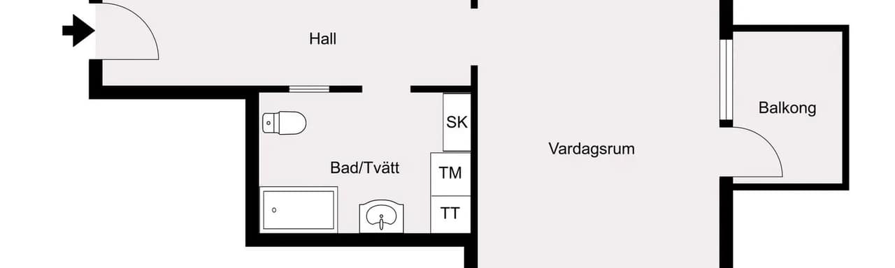 Floor plan for Solvändegatan 5D