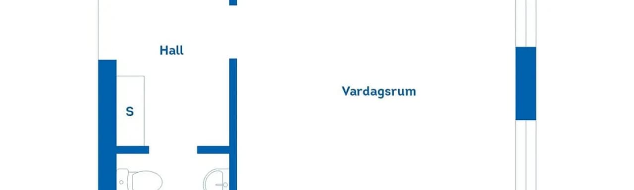 Planritning för Fredriksdalsvägen 4C