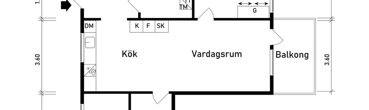 Planritning för Bandtraktorgatan 6