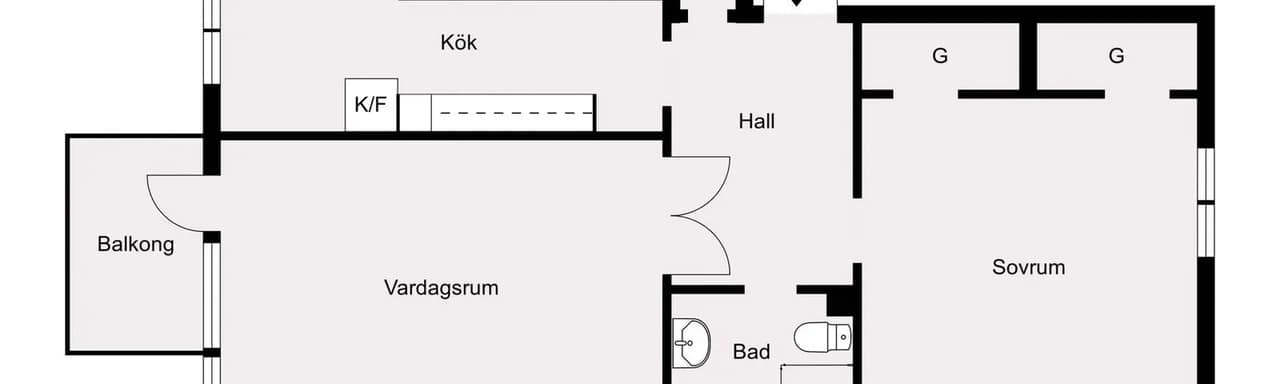 Floor plan for Sköldgatan 6C