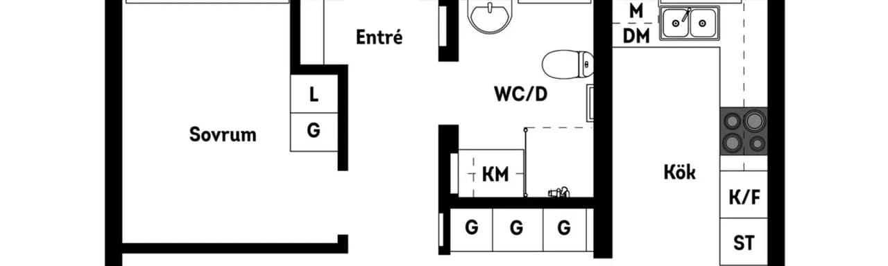 Floor plan for Södra Järnvägsgatan 4S