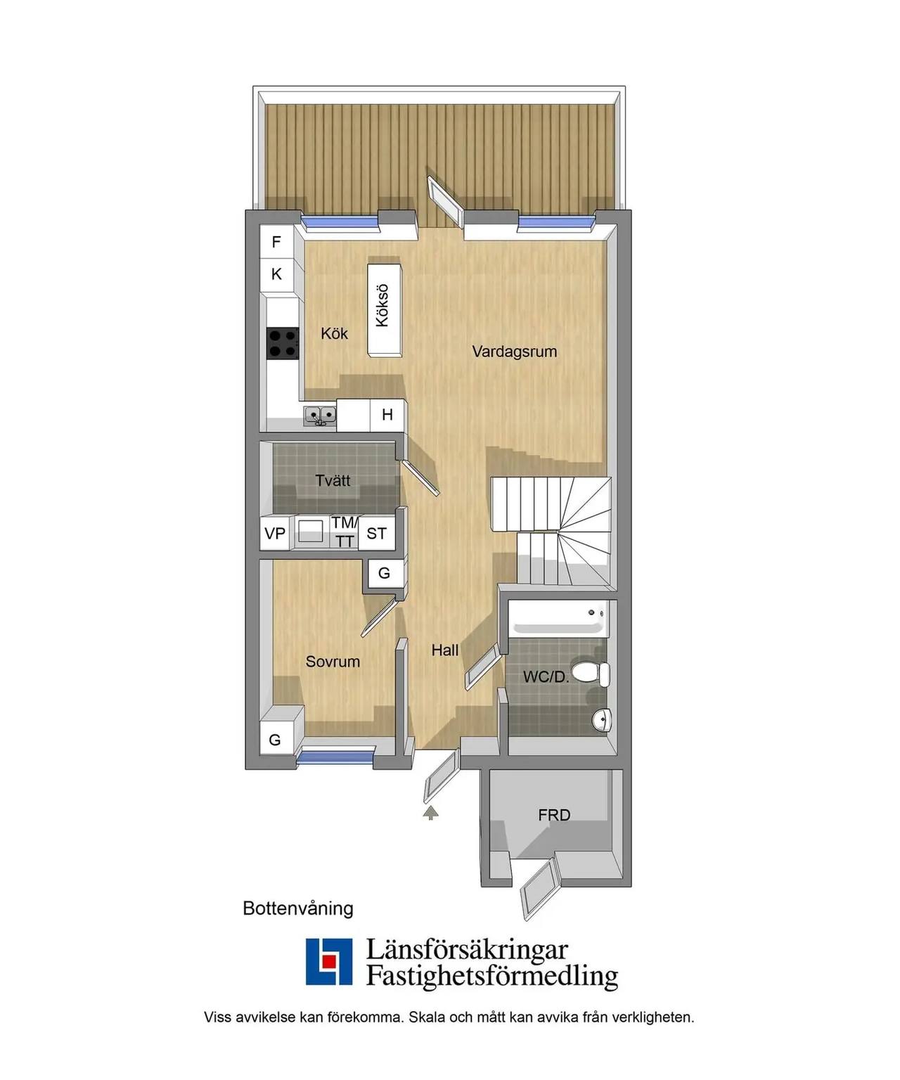 Floor plan for Björkhemsvägen 14A