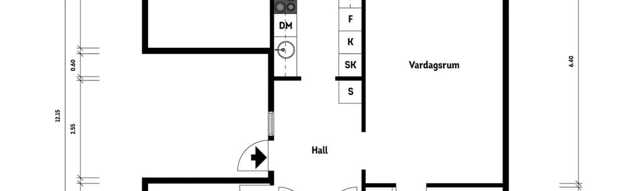 Floor plan for Sägengatan 30