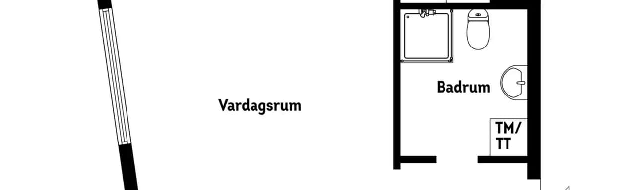 Planritning för Älvsjövägen 12, 4 tr