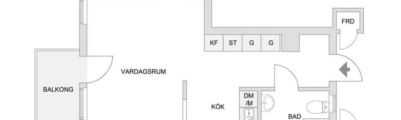 Planritning för Heklagatan 67B