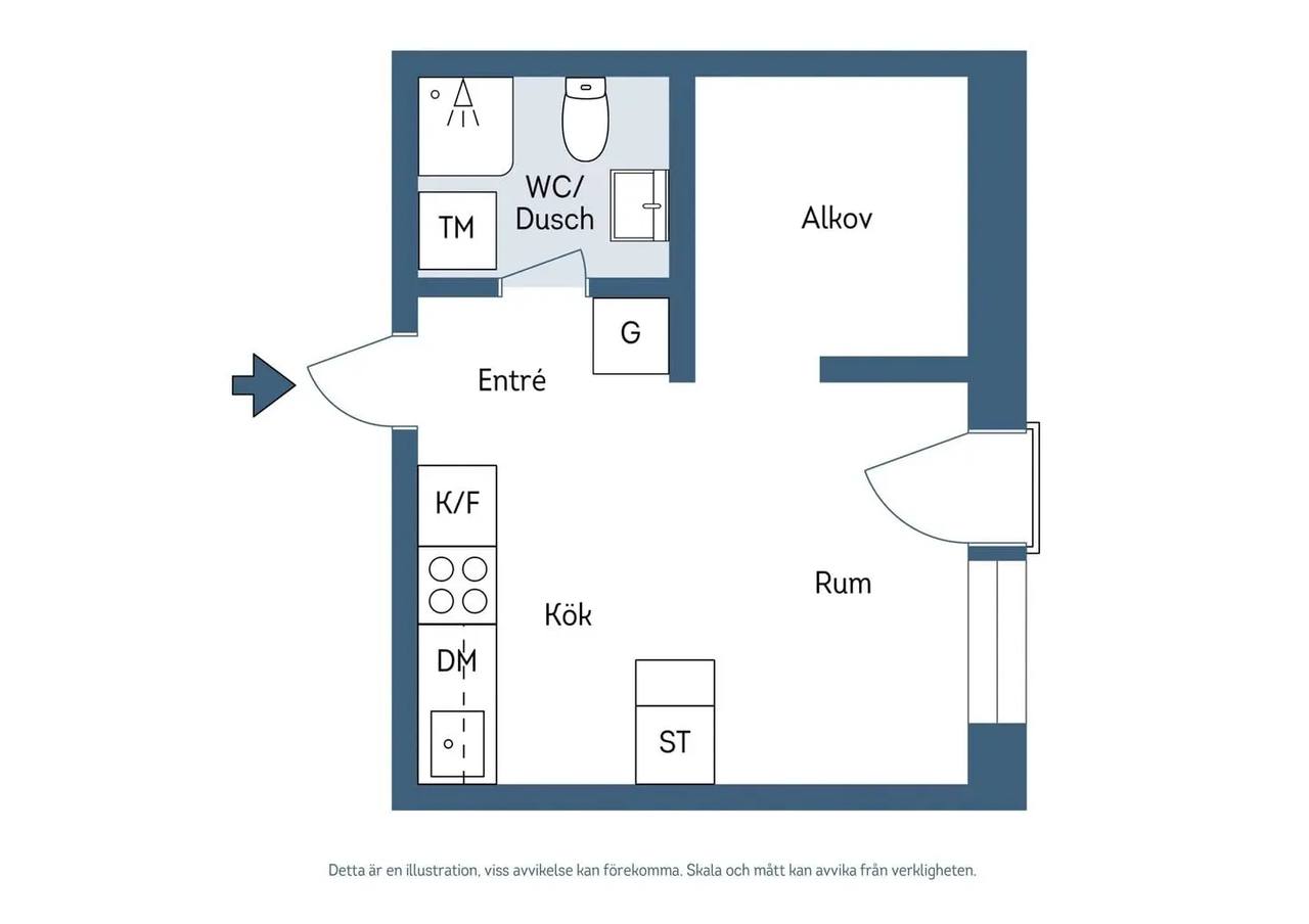 Floor plan for Stationsgatan 2