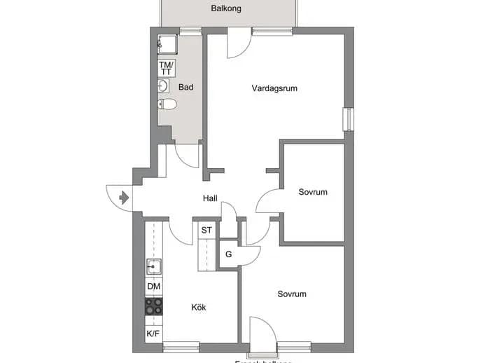 Floor plan for Täckhammarsvägen 29