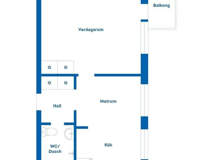 Planritning för Fleminggatan 20B