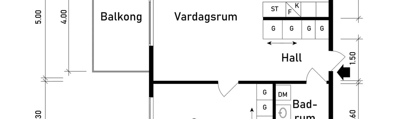 Floor plan for Fruktträdsgatan 6