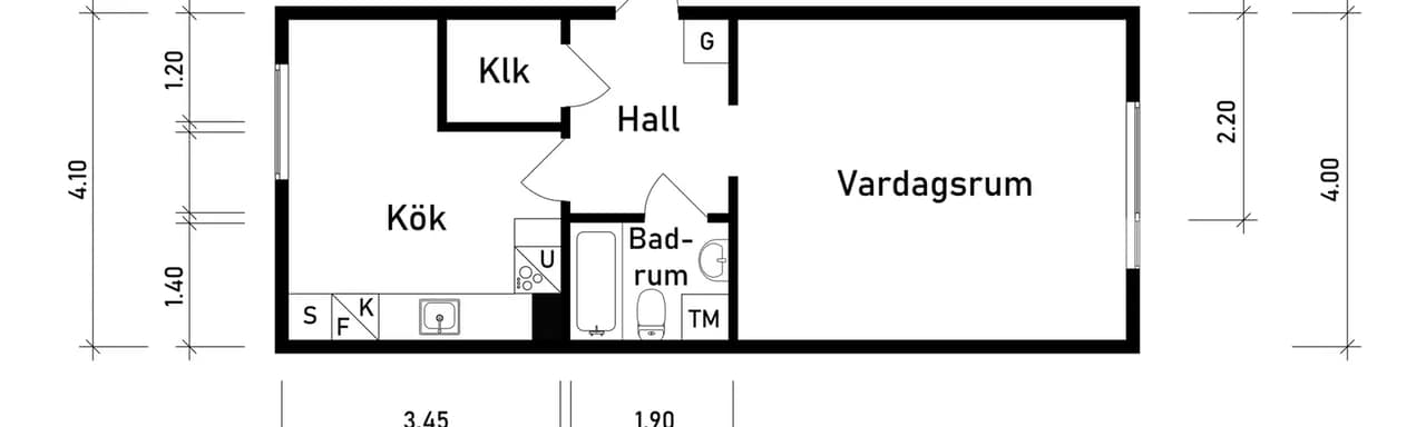 Floor plan for Rörstrandsgatan 7A