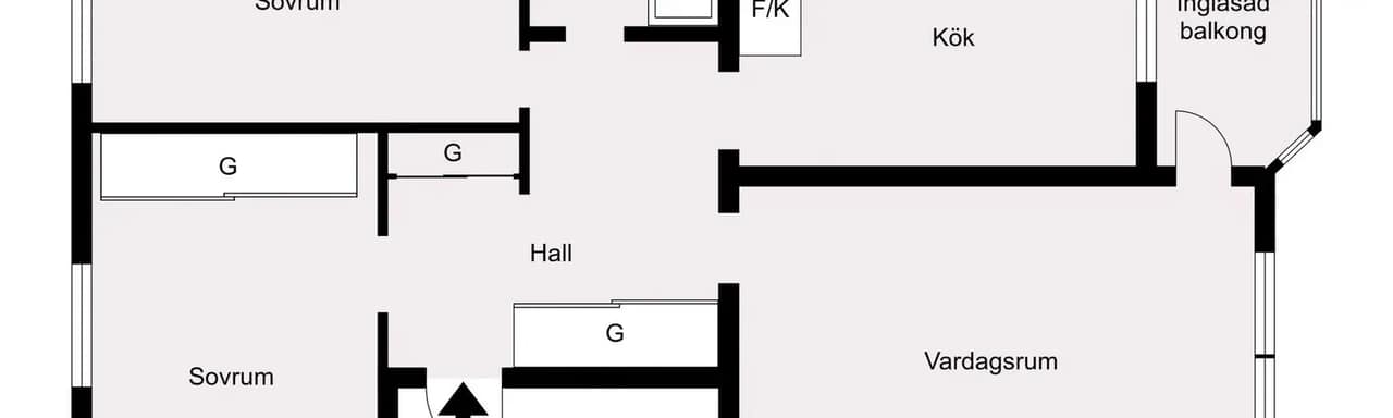 Floor plan for Kollegiegatan 5 B