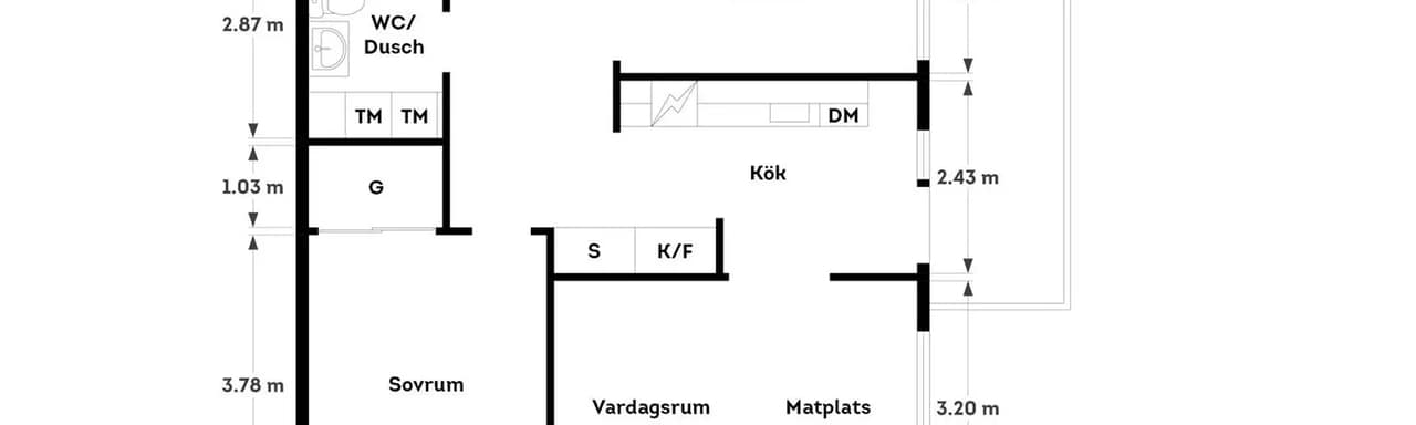 Planritning för Terapislingan 10A