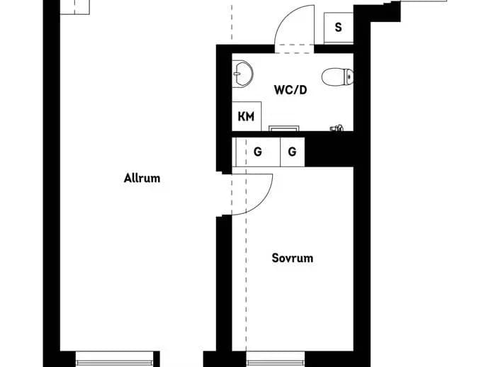 Planritning för Hanvedens allé 33