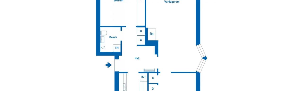Planritning för Jungfrugatan 10A