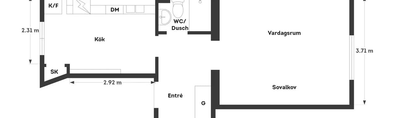 Floor plan for Skiftesgatan 4A