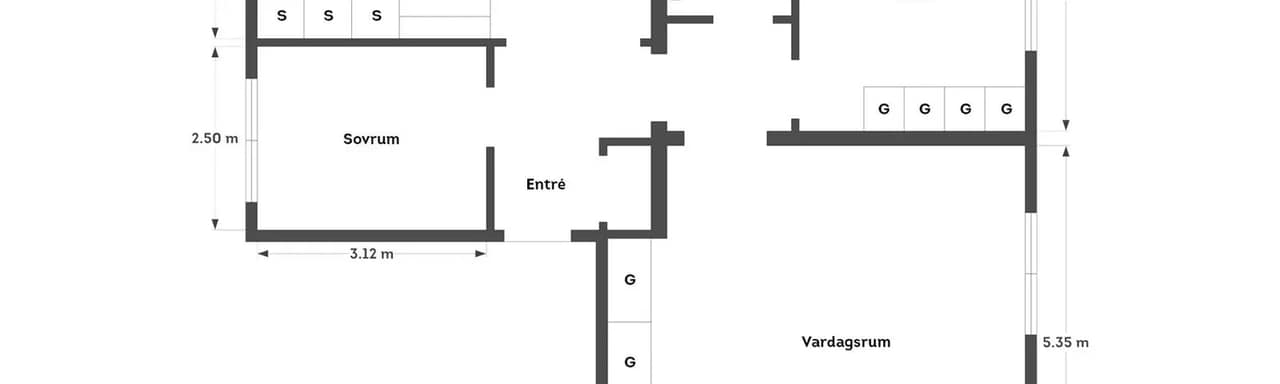Floor plan for Herkulesgatan 18B