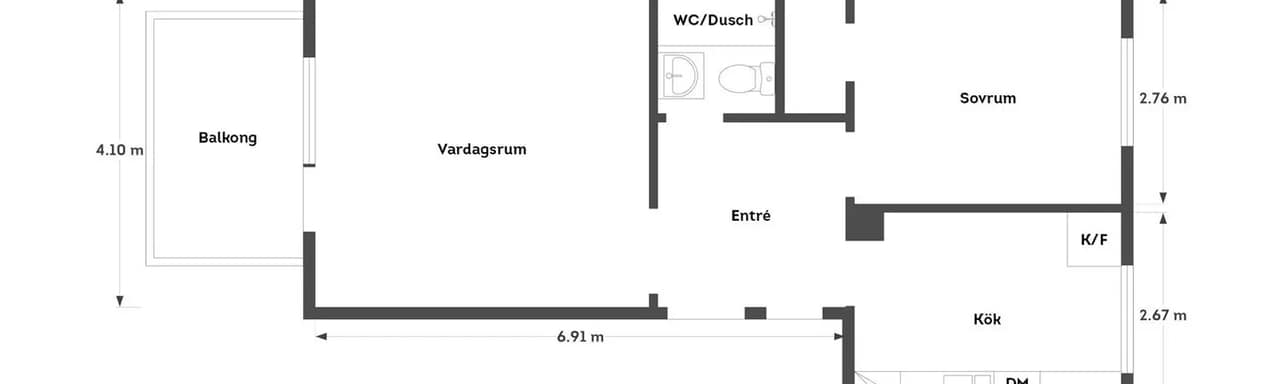 Floor plan for Guldpokalsgatan 2D