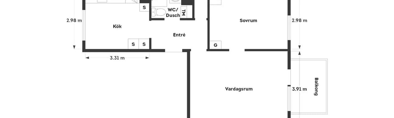 Planritning för Östanvindsgatan 13A