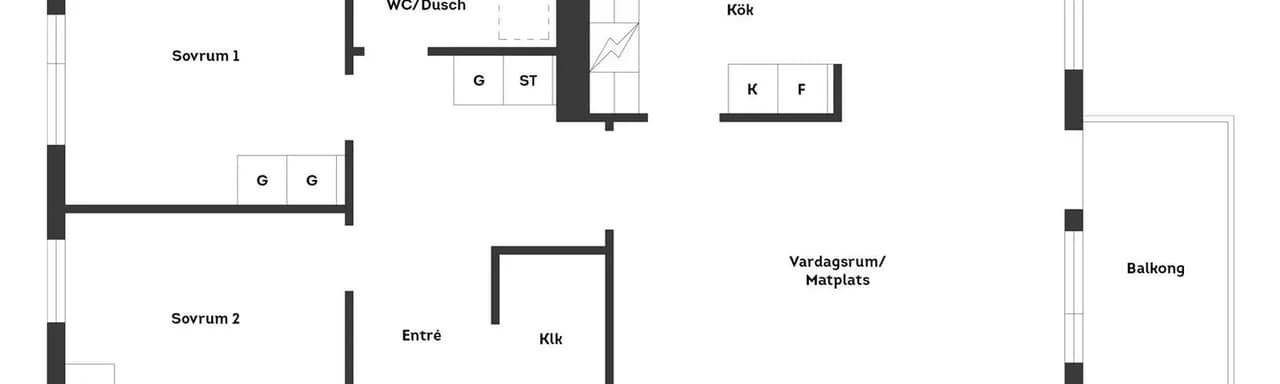 Floor plan for Sankt Jörgens väg 10A