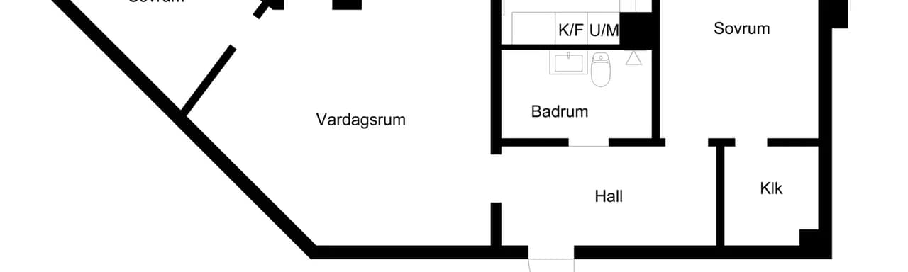 Floor plan for Östra Förstadsgatan 17G