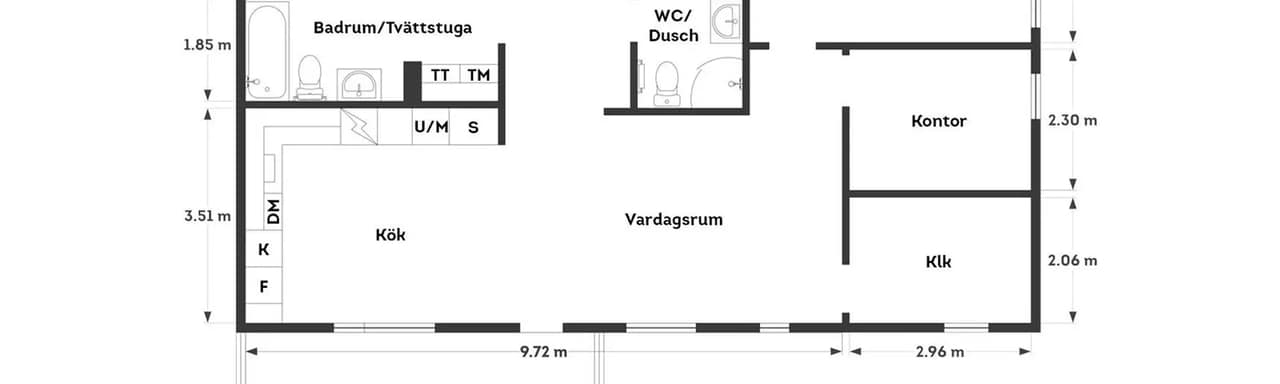 Floor plan for Norra Fjädermolnsgatan 27
