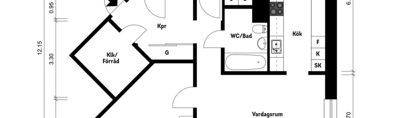 Floor plan for Ekedalsvägen 13D