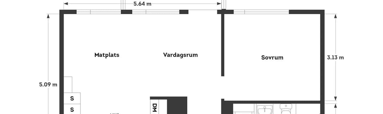 Planritning för Backadalen 24
