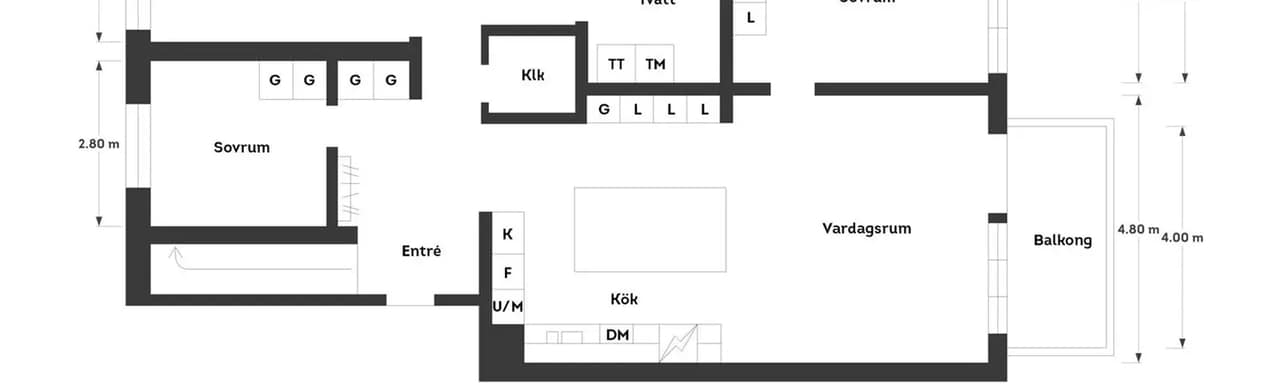 Floor plan for Sankt Jörgens allé 4E