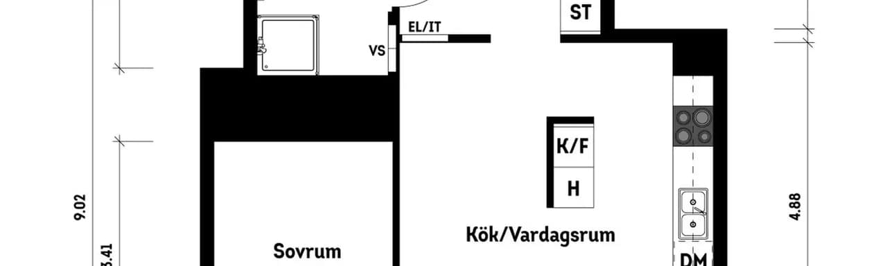 Floor plan for Ingrid Wallbergs Gata 57