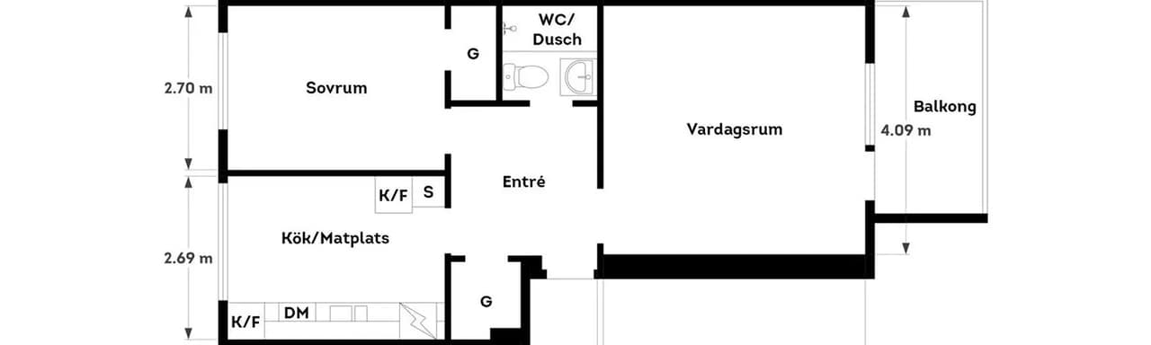 Floor plan for Guldpokalsgatan 6C