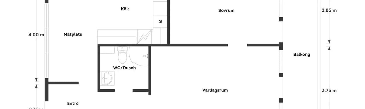 Floor plan for Sagogången 16