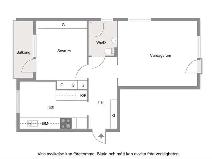 Floor plan for Sämskarbogatan 33