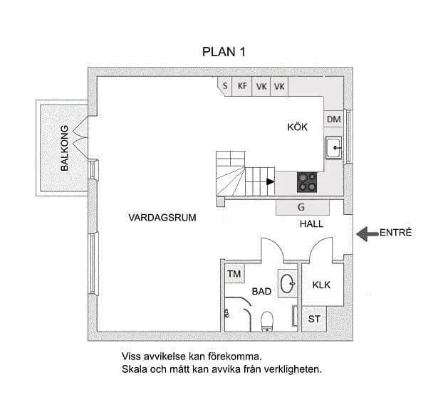 Floor plan for Pilvingegatan 91