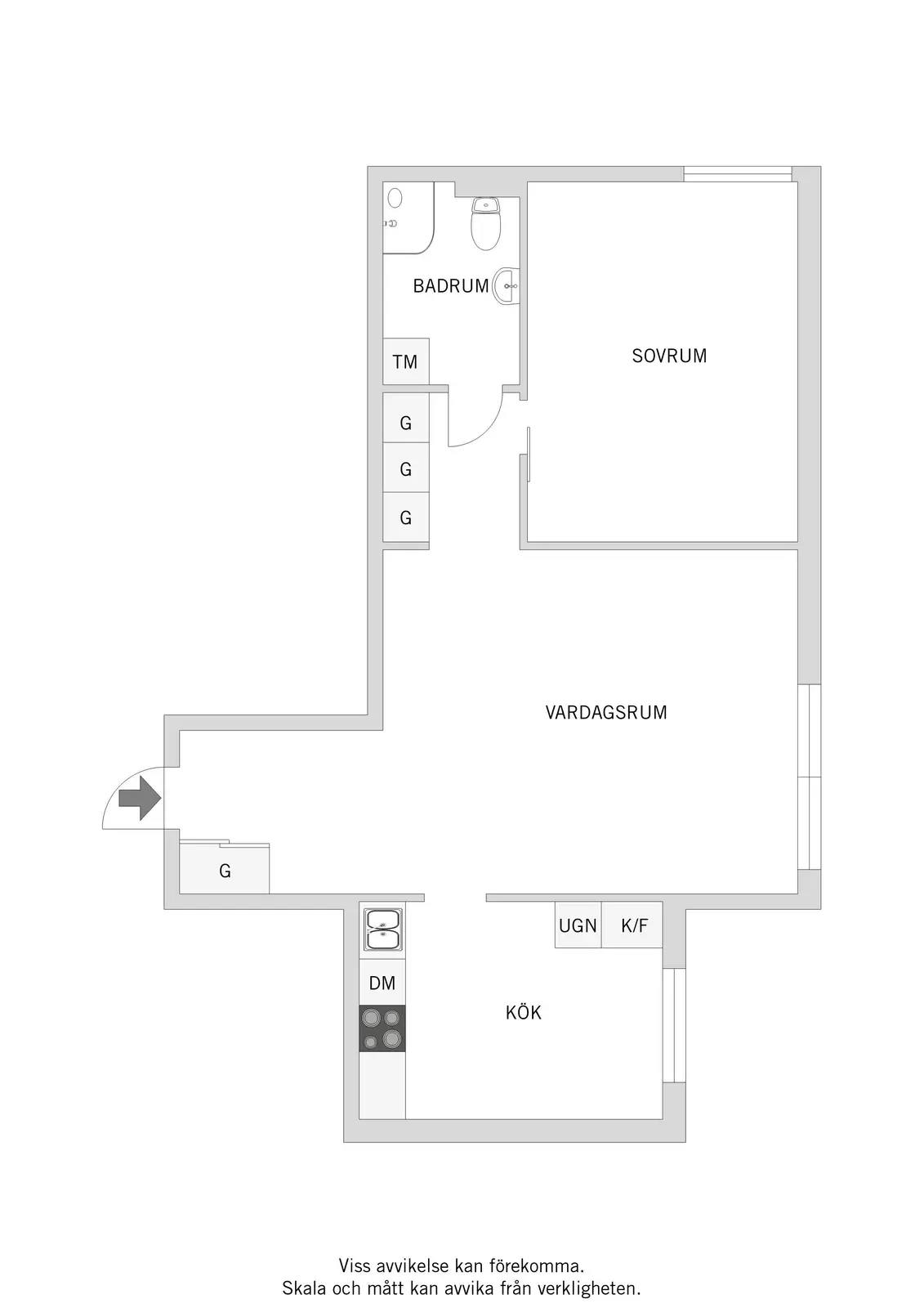 Floor plan for Gröna Gatan 67