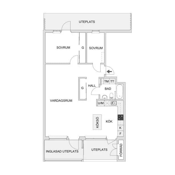 Floor plan for Norra Skeppspromenaden 10