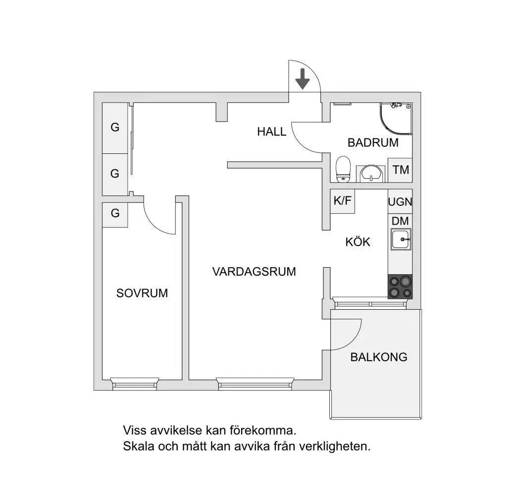 Planritning för Arvesgärde 34