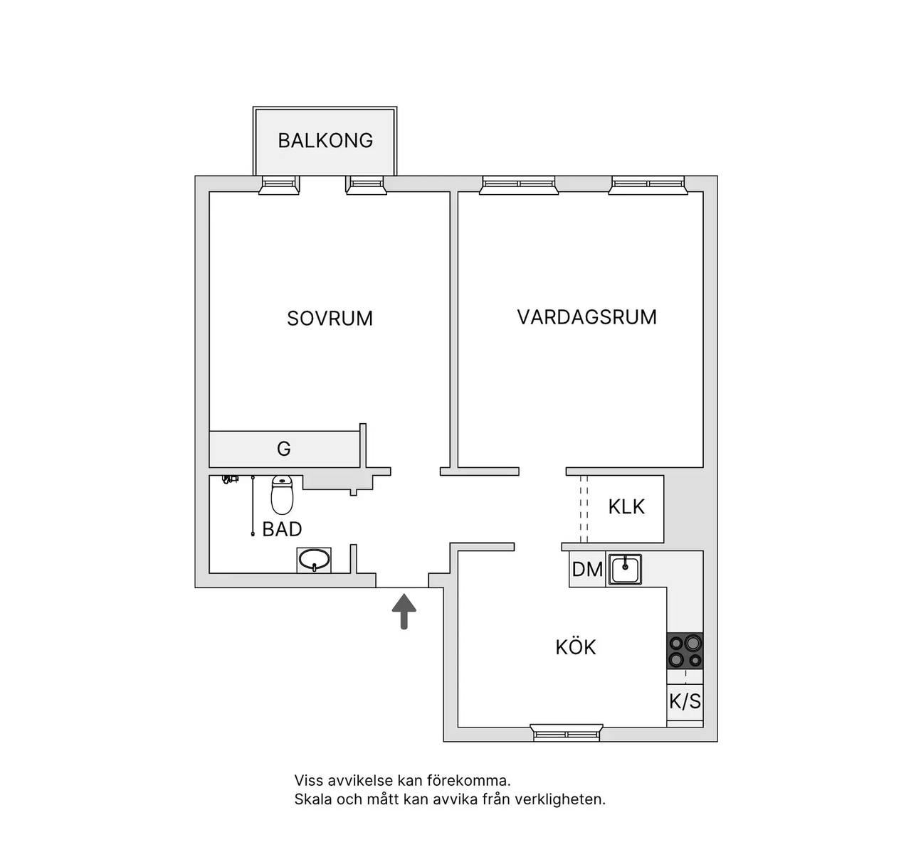 Planritning för O D Krooks gata 30