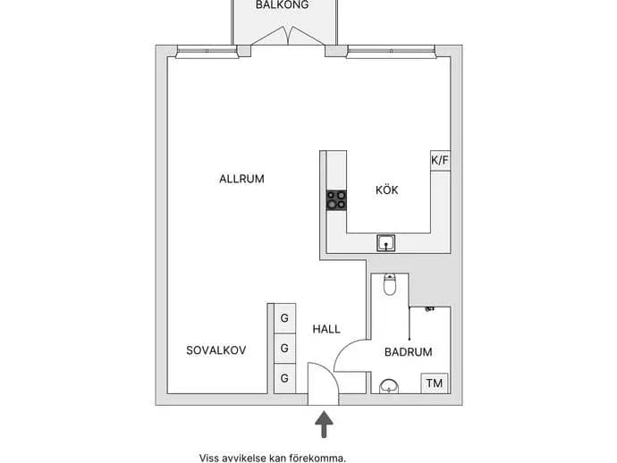 Floor plan for Klockaregatan 2A