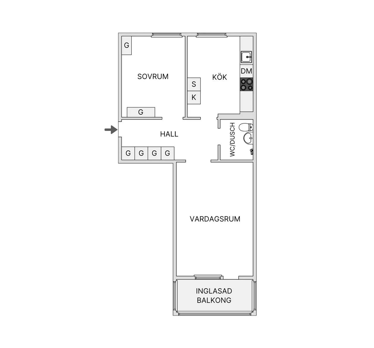 Planritning för Tallrotsgatan 17