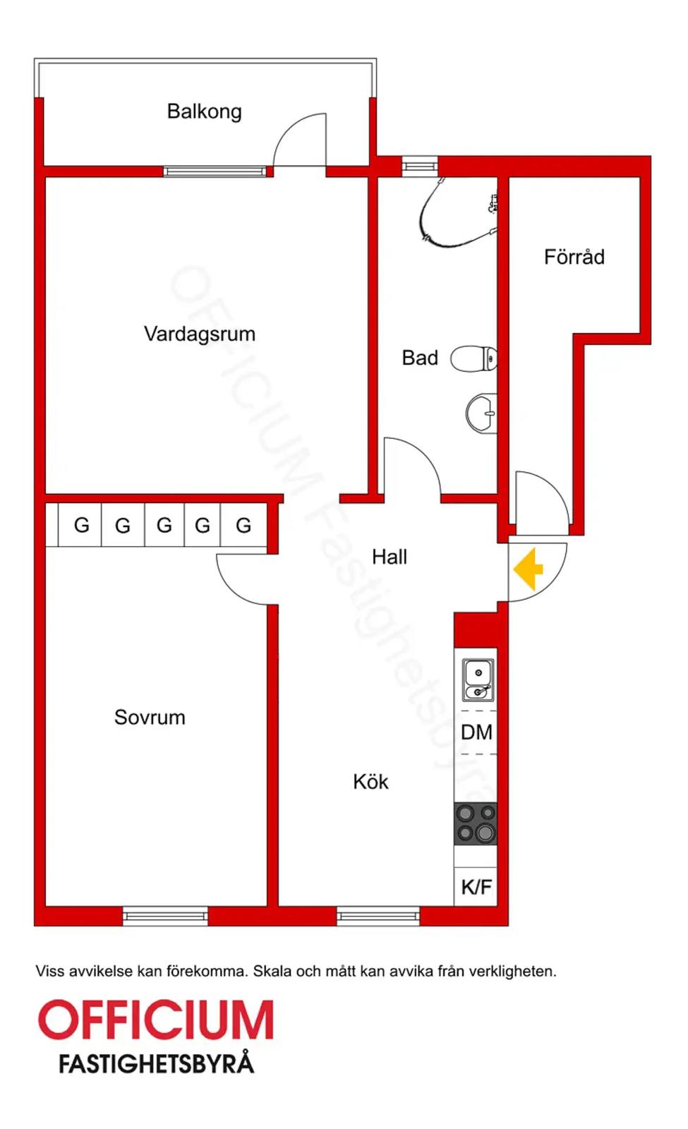 Planritning för Vetevägen 5