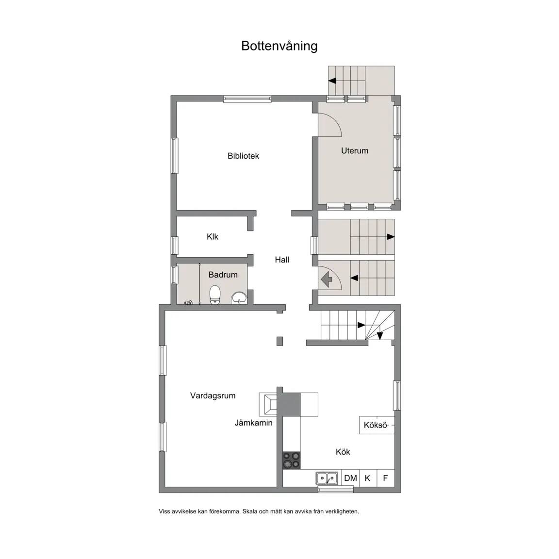 Planritning för Länsmansvägen 15