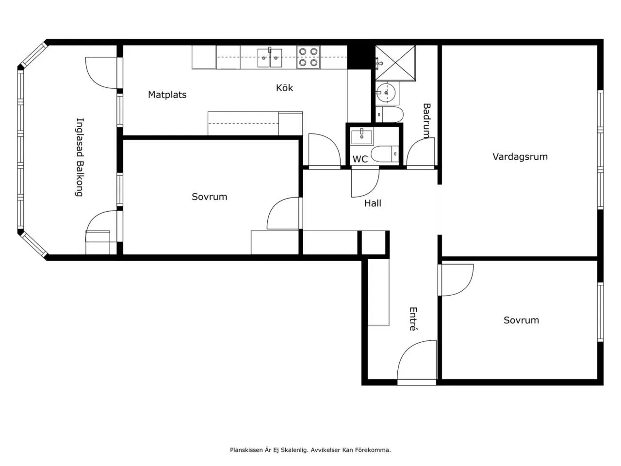 Floor plan for Södra Gulsparvsgatan 38