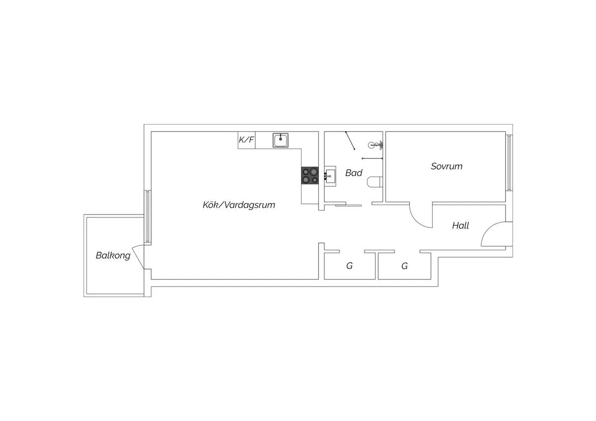 Floor plan for Engelbrektsgatan 50