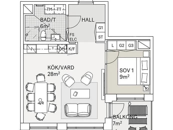 Floor plan for Bratteråsbacken 1