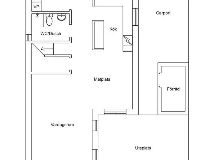 Floor plan for Siamesgatan 6