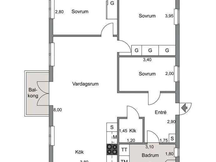 Floor plan for Skvaltkvarnsvägen 11